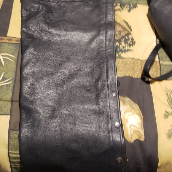A set of leather chaps and coat - Picture 4 of 4